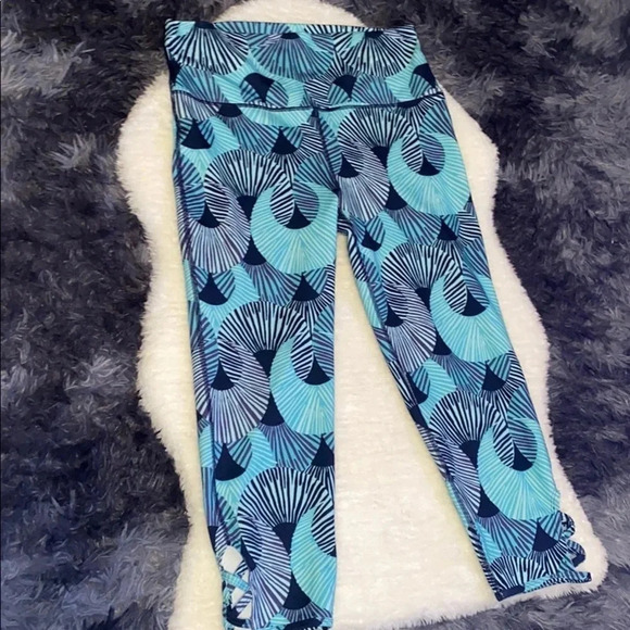 AERIE  Aqua Women High waisted crop Leggings - Picture 1 of 11
